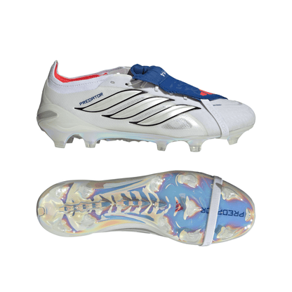 adidas Predator Elite FoldTongue FT BELLINGHAM FG Firm Ground Soccer Cleats - FTWhite /Zeromt /Royal Blue