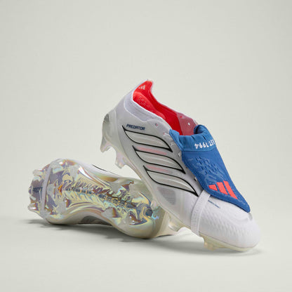 adidas Predator Elite FoldTongue FT BELLINGHAM FG Firm Ground Soccer Cleats - FTWhite /Zeromt /Royal Blue