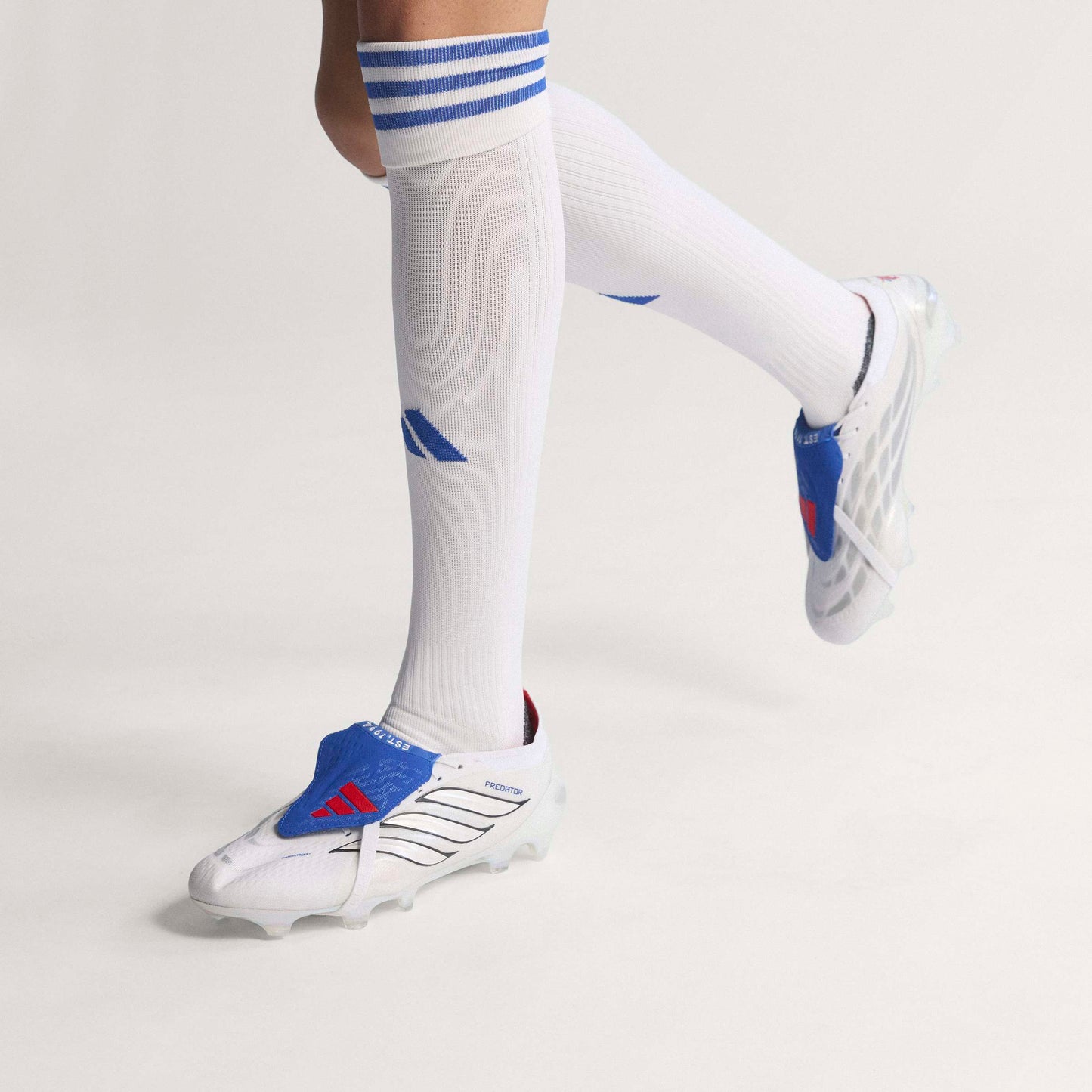 adidas Predator Elite FoldTongue FT BELLINGHAM FG Firm Ground Soccer Cleats - FTWhite /Zeromt /Royal Blue