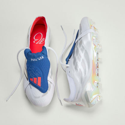 adidas Predator Elite FoldTongue FT BELLINGHAM FG Firm Ground Soccer Cleats - FTWhite /Zeromt /Royal Blue
