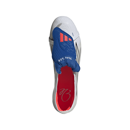 adidas Predator Elite FoldTongue FT BELLINGHAM FG Firm Ground Soccer Cleats - FTWhite /Zeromt /Royal Blue