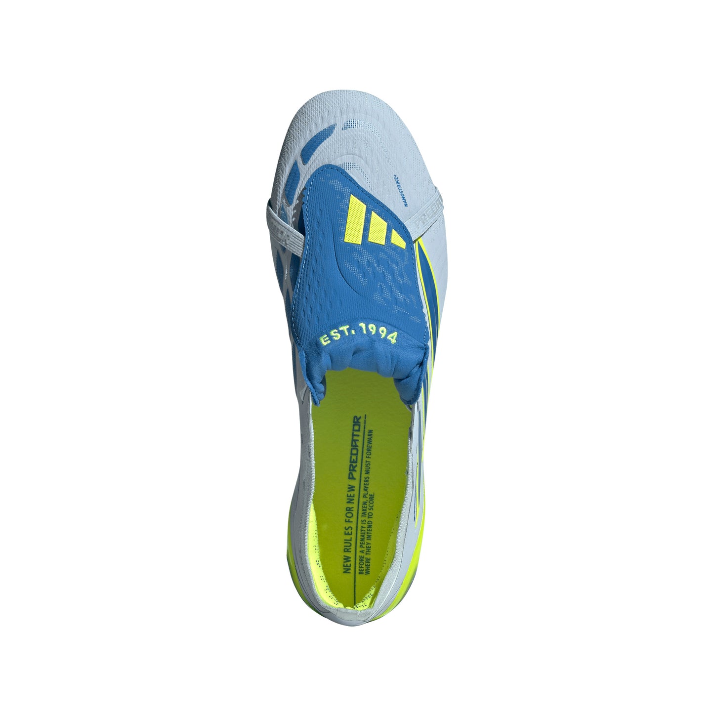 adidas Predator Elite FoldTongue FT FG Firm Ground Soccer Cleats - Blue/ Crystal Sky/ Ray Blue