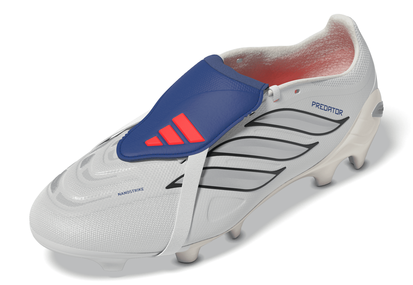 adidas Predator League Fold Tongue BELLINGHAM FG Firm Ground Soccer Cleats - FTWhite / Zeromt / Royal Blue