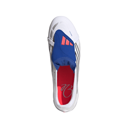 adidas Predator League Fold Tongue BELLINGHAM FG Firm Ground Soccer Cleats - FTWhite / Zeromt / Royal Blue