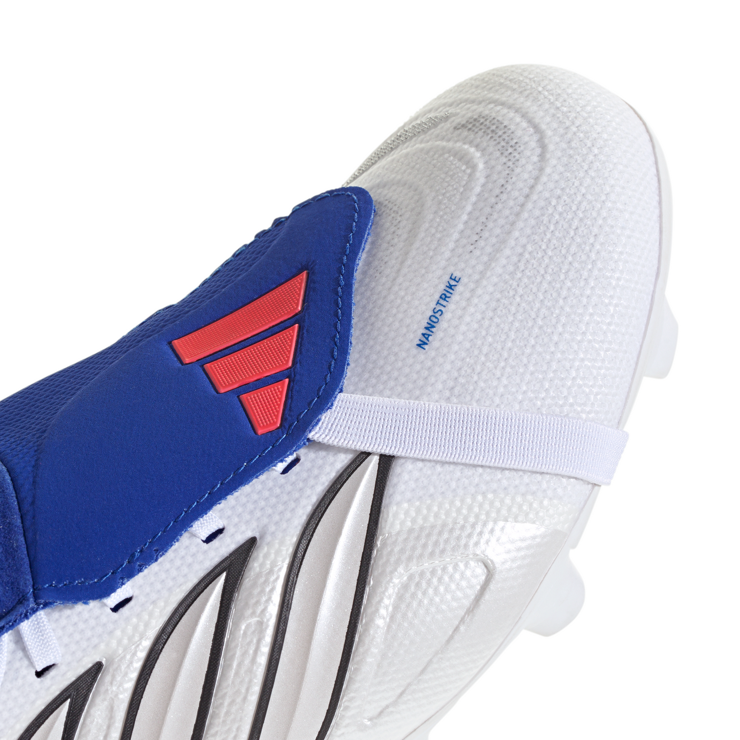 adidas Predator League Fold Tongue BELLINGHAM FG Firm Ground Soccer Cleats - FTWhite / Zeromt / Royal Blue