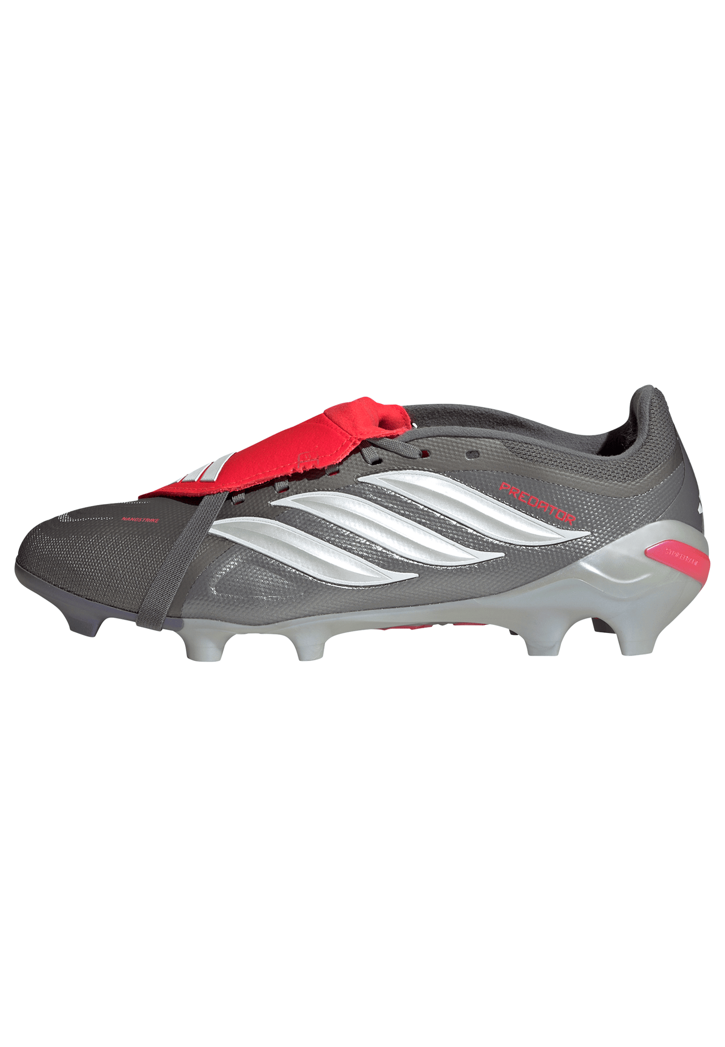 adidas Predator League FT FG Firm Ground - Iron Metallic / Zero Metalic / Lucid Red