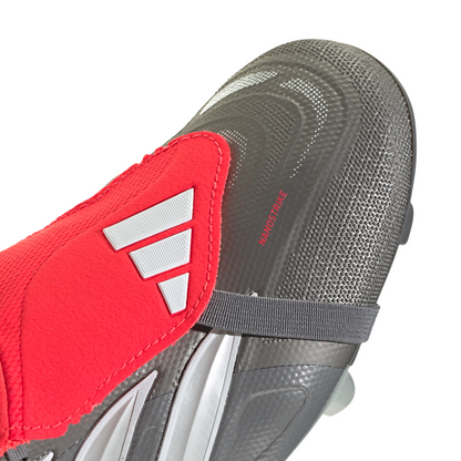 adidas Predator League FT FG Firm Ground - Iron Metallic / Zero Metalic / Lucid Red