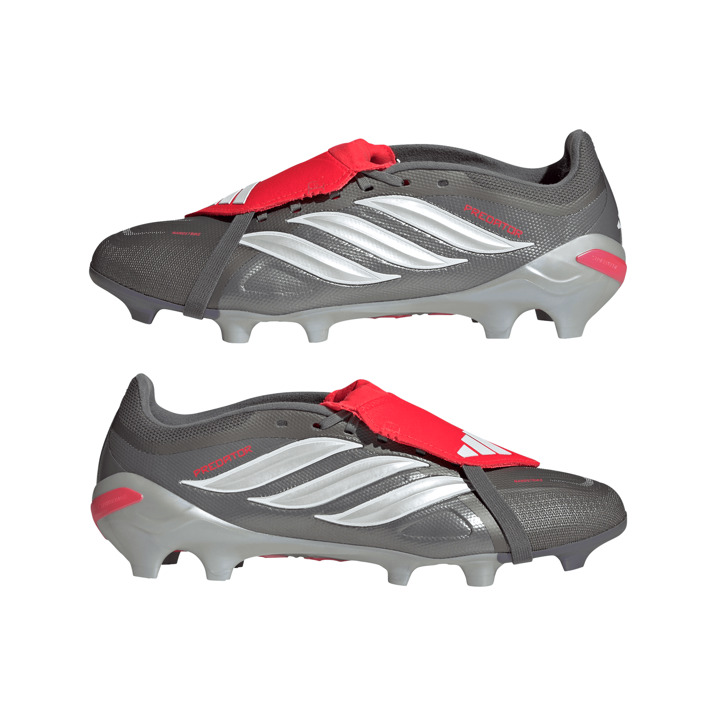 adidas Predator League FT FG Firm Ground - Iron Metallic / Zero Metalic / Lucid Red