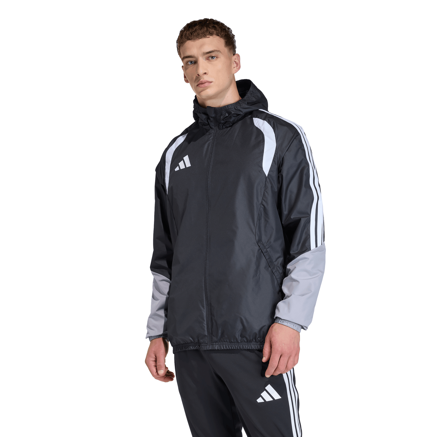 Men's adidas Tiro 26 Competition All Weather Jacket 2026 - Black/ Black/ Light Onix