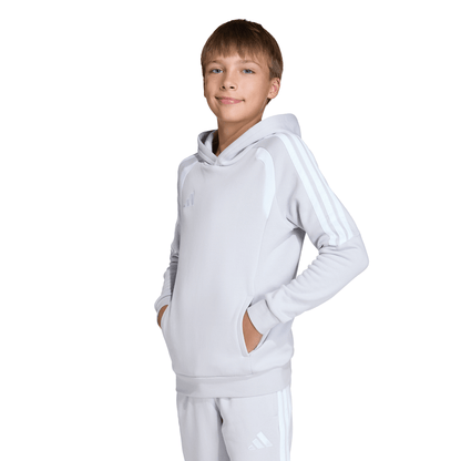 Kid's adidas Tiro 26 League Sweat Hoodie - Grey/ Team Light/ White