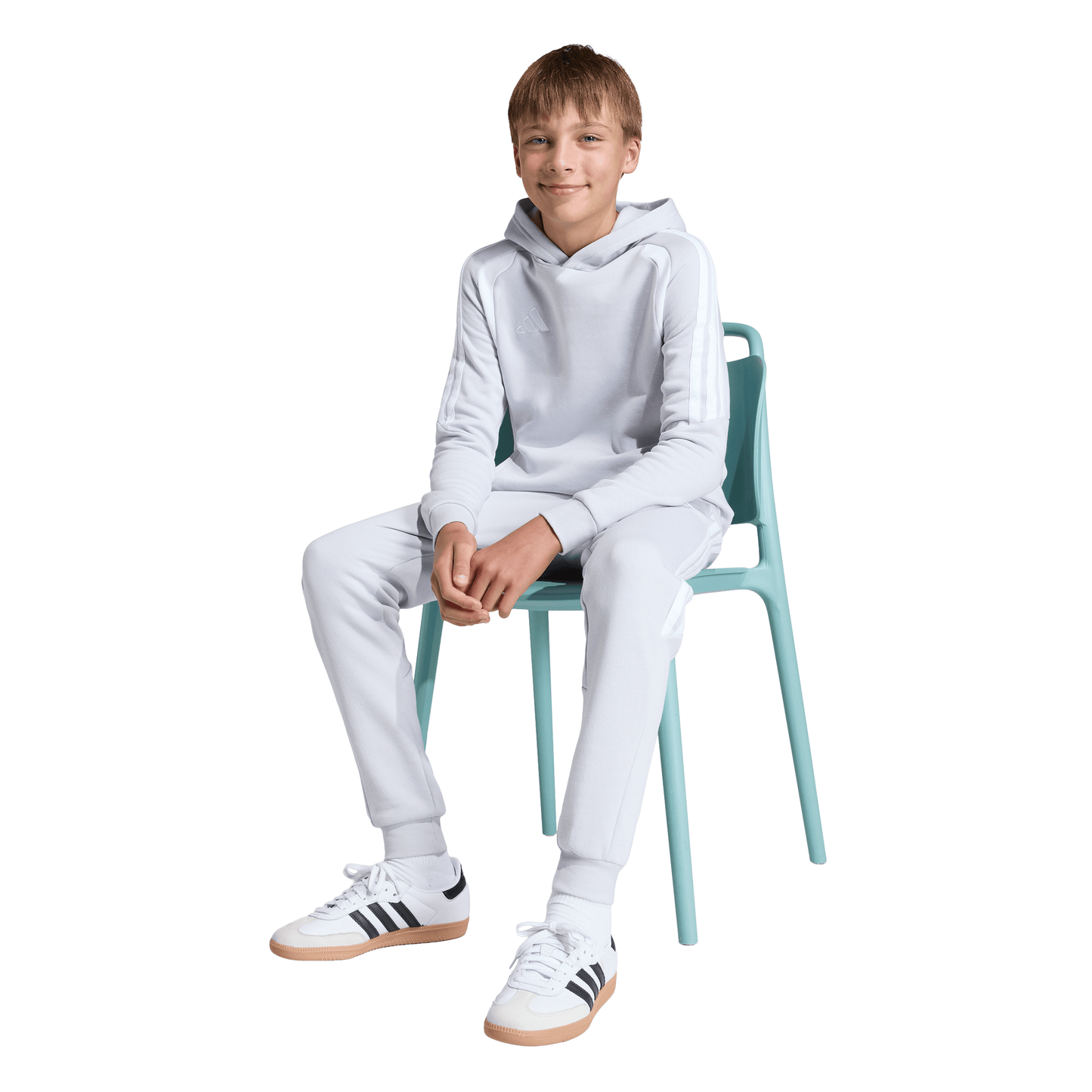 Kid's adidas Tiro 26 League Sweat Hoodie - Grey/ Team Light/ White
