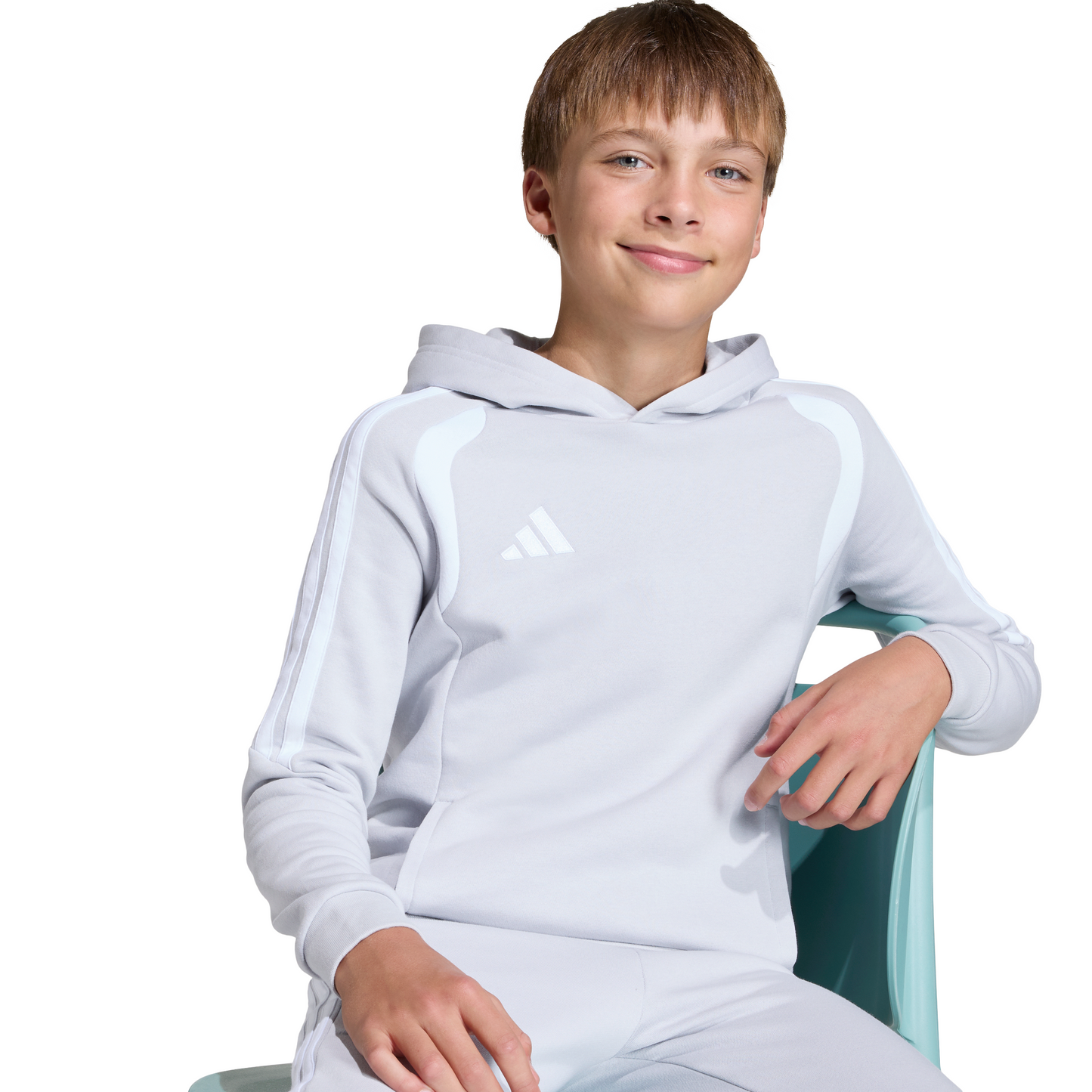 Kid's adidas Tiro 26 League Sweat Hoodie - Grey/ Team Light/ White