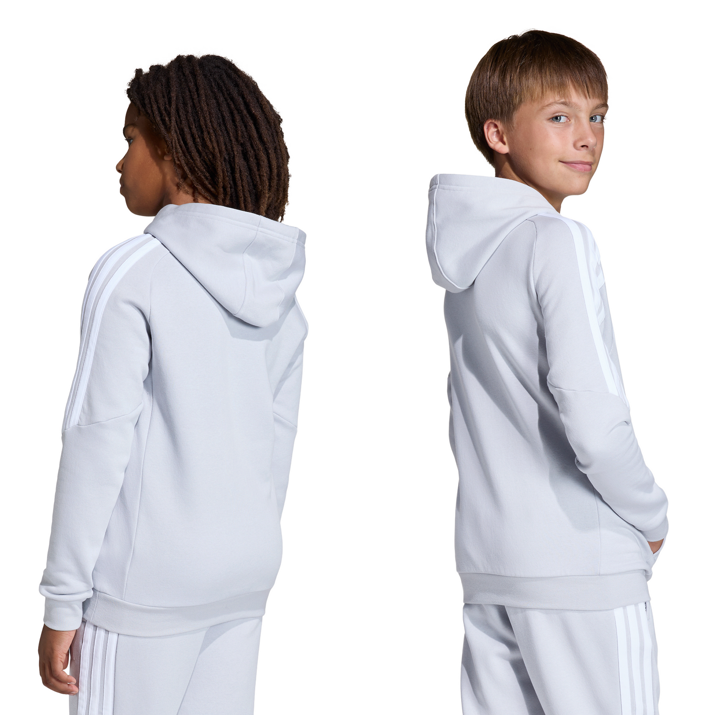 Kid's adidas Tiro 26 League Sweat Hoodie - Grey/ Team Light/ White