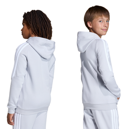 Kid's adidas Tiro 26 League Sweat Hoodie - Grey/ Team Light/ White