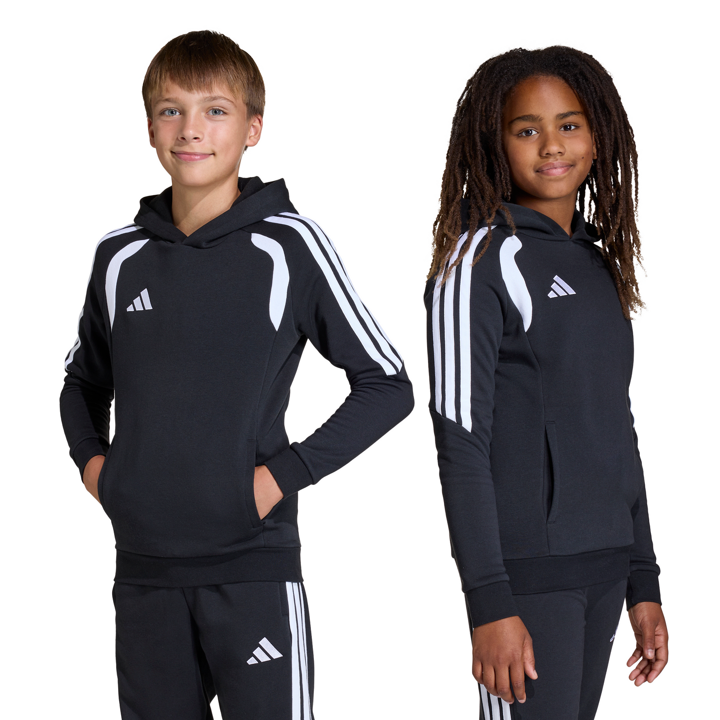 Kid's adidas Tiro 26 League Sweat Hoodie - Black/ Black/ White