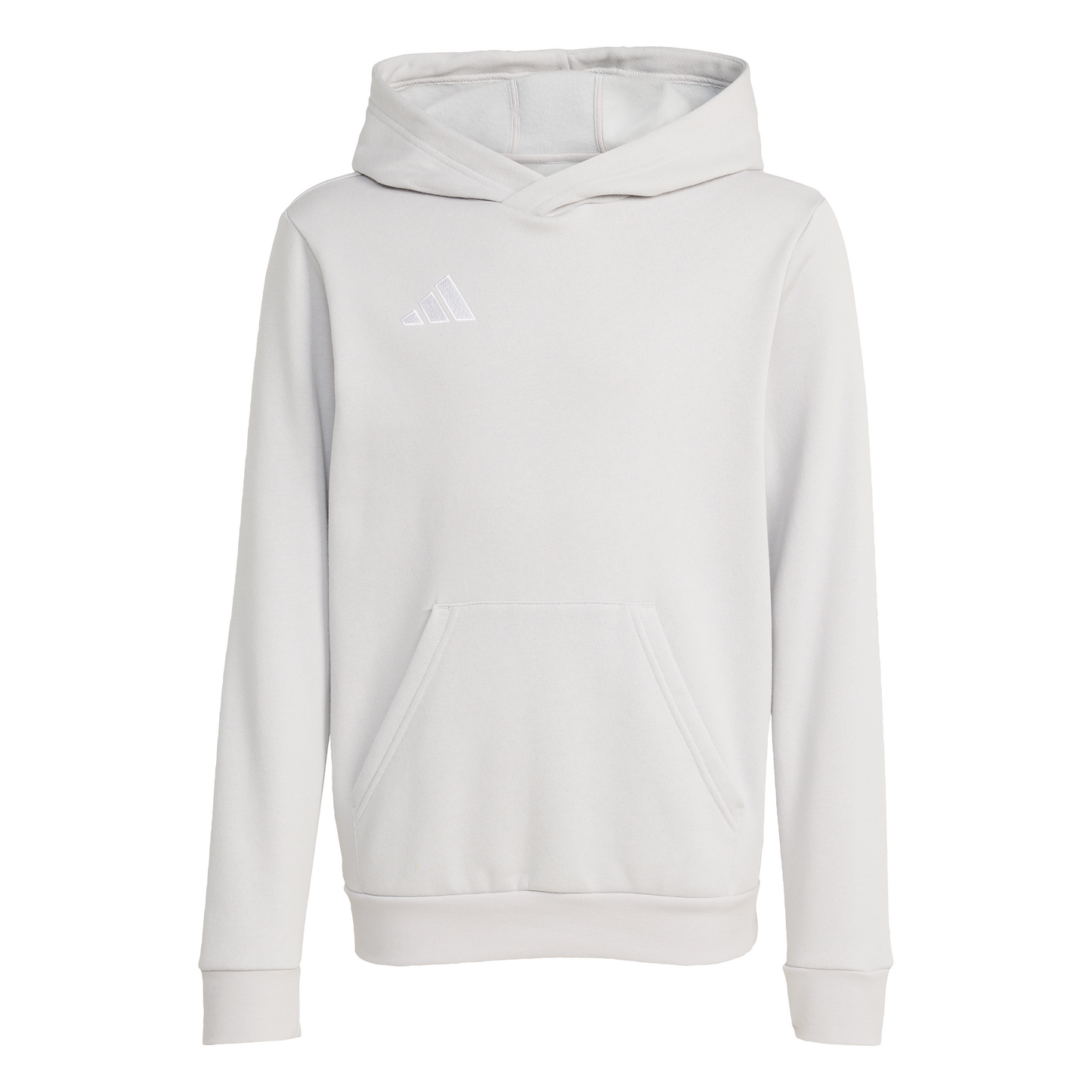 Kid's adidas Entrada 26 Hoodie - Grey/ Team Light/ White