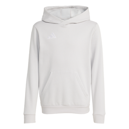 Kid's adidas Entrada 26 Hoodie - Grey/ Team Light/ White