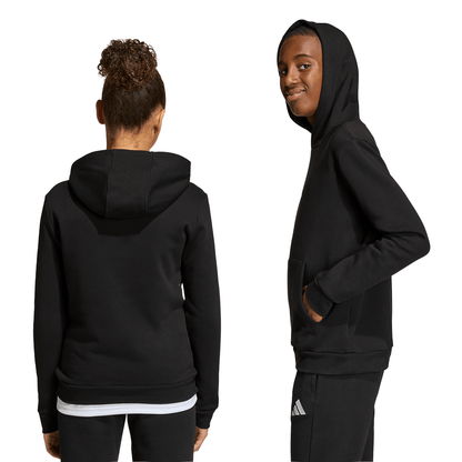 Kid's adidas Entrada 26 Hoodie - Black/ Black/ White