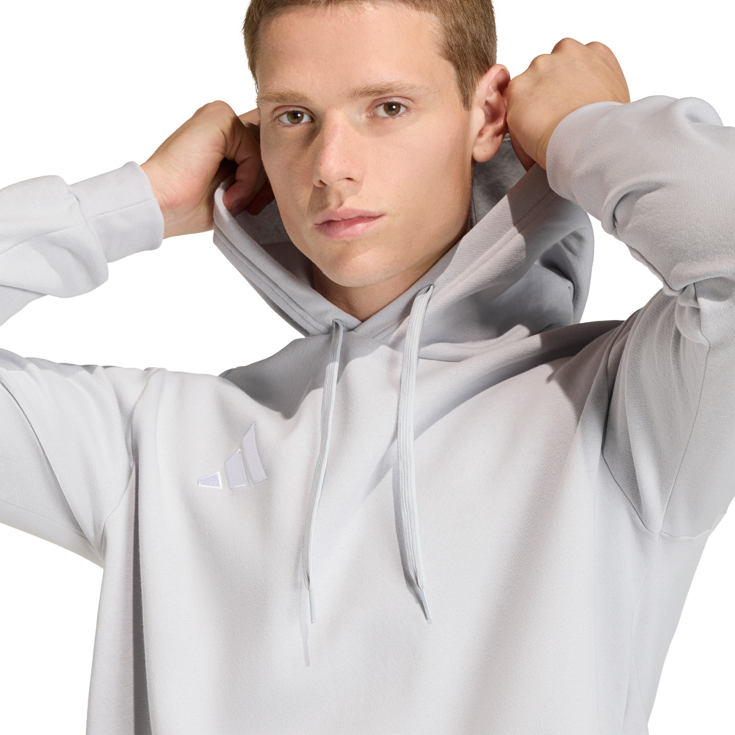 Men's adidas Entrada 26 Hoody - Grey/ Team Light/ White