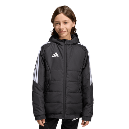 Kid's adidas Tiro 26 Winter Jacket - Black/ Black/ White