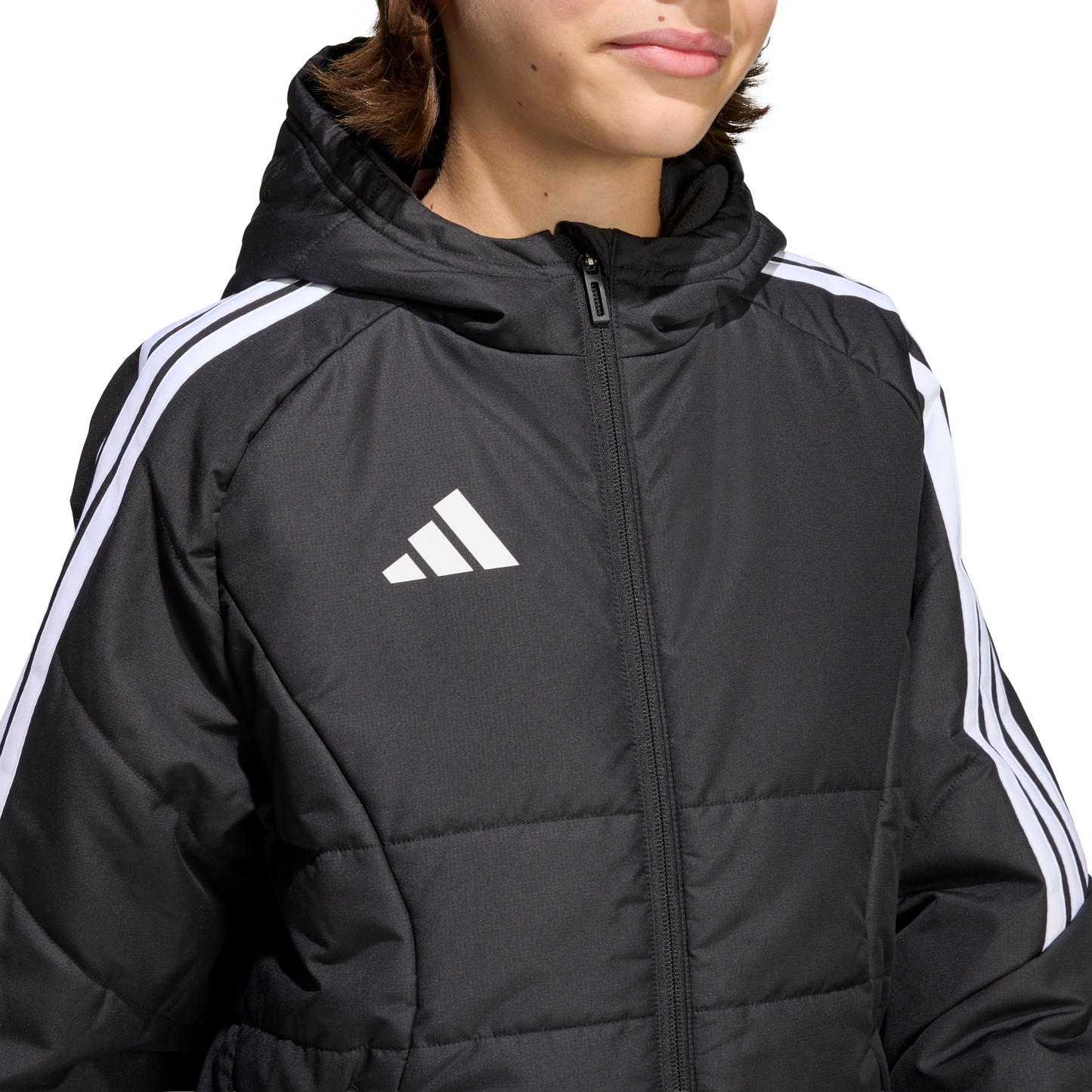 Kid's adidas Tiro 26 Winter Jacket - Black/ Black/ White