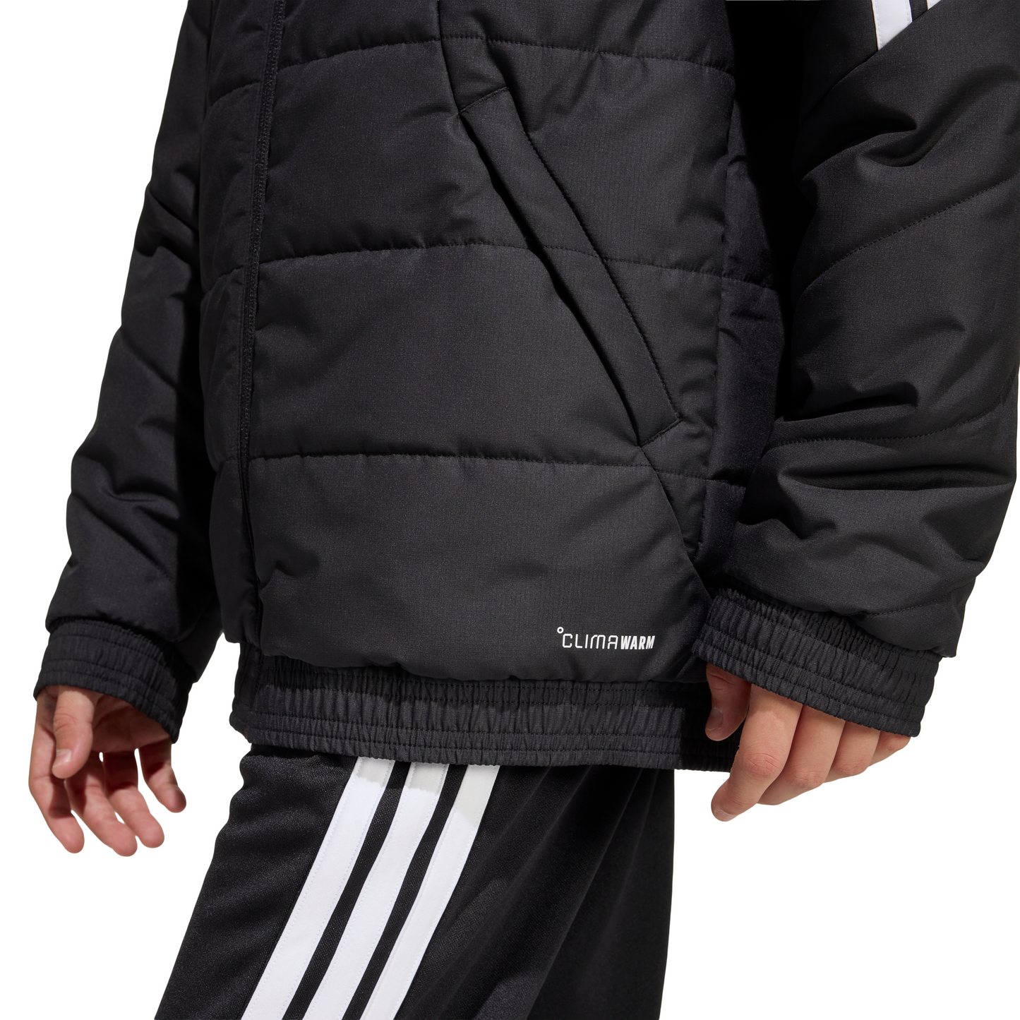 Kid's adidas Tiro 26 Winter Jacket - Black/ Black/ White