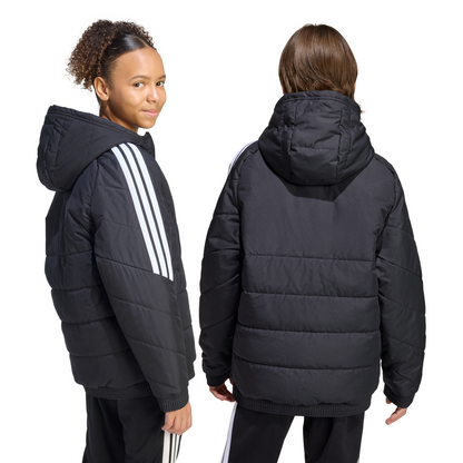 Kid's adidas Tiro 26 Winter Jacket - Black/ Black/ White