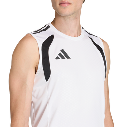 Men's adidas Tiro 26 Competition Sleeveless Jersey - White/ White/ Black