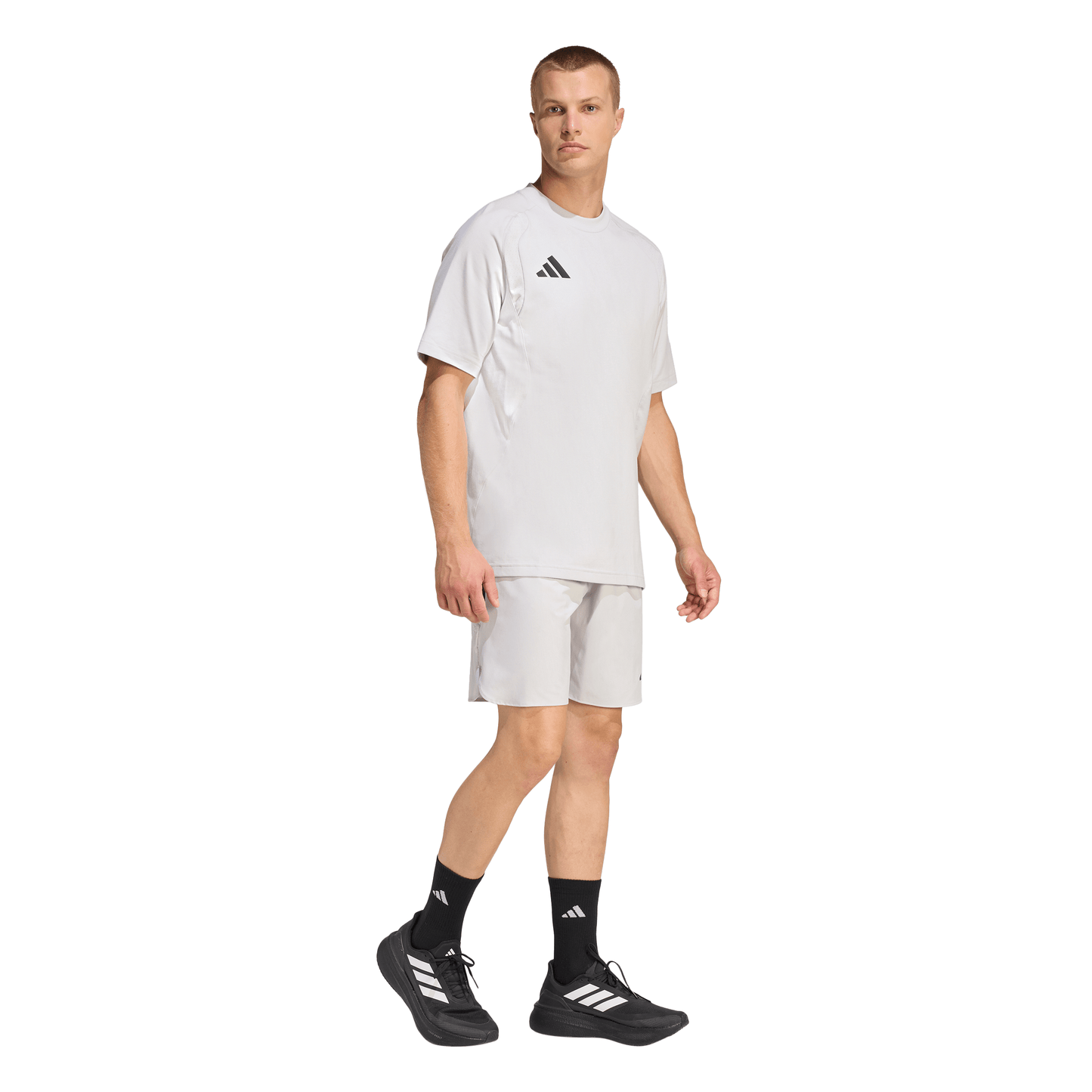 Men's adidas Tiro 26 Travel T-Shirt - Grey/ Team Light/ Black