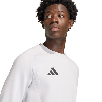 Men's adidas	Tiro Travel Crew Sweatshirt - Grey/ Team Light/ Black