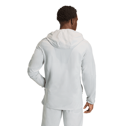 Men's adidas	Tiro Travel Windbreaker Jacket - Grey/ Team Light/ Black