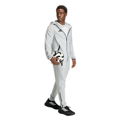Men's adidas	Tiro Travel Windbreaker Jacket - Grey/ Team Light/ Black
