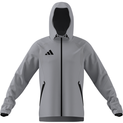 Men's adidas	Tiro Travel Windbreaker Jacket - Grey/ Team Light/ Black