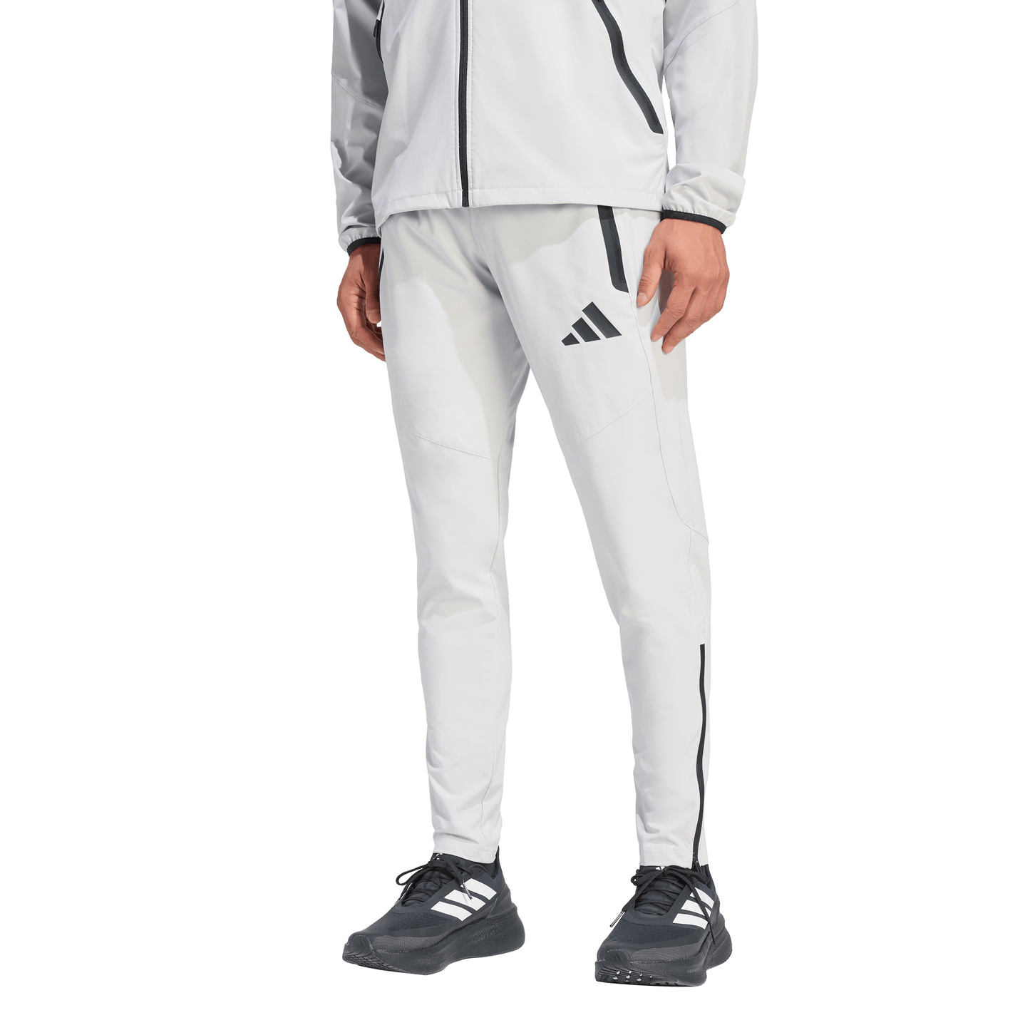 Men's adidas Tiro Travel Woven Tracksuit Bottoms - White/Black