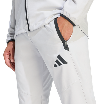 Men's adidas Tiro Travel Woven Tracksuit Bottoms - White/Black