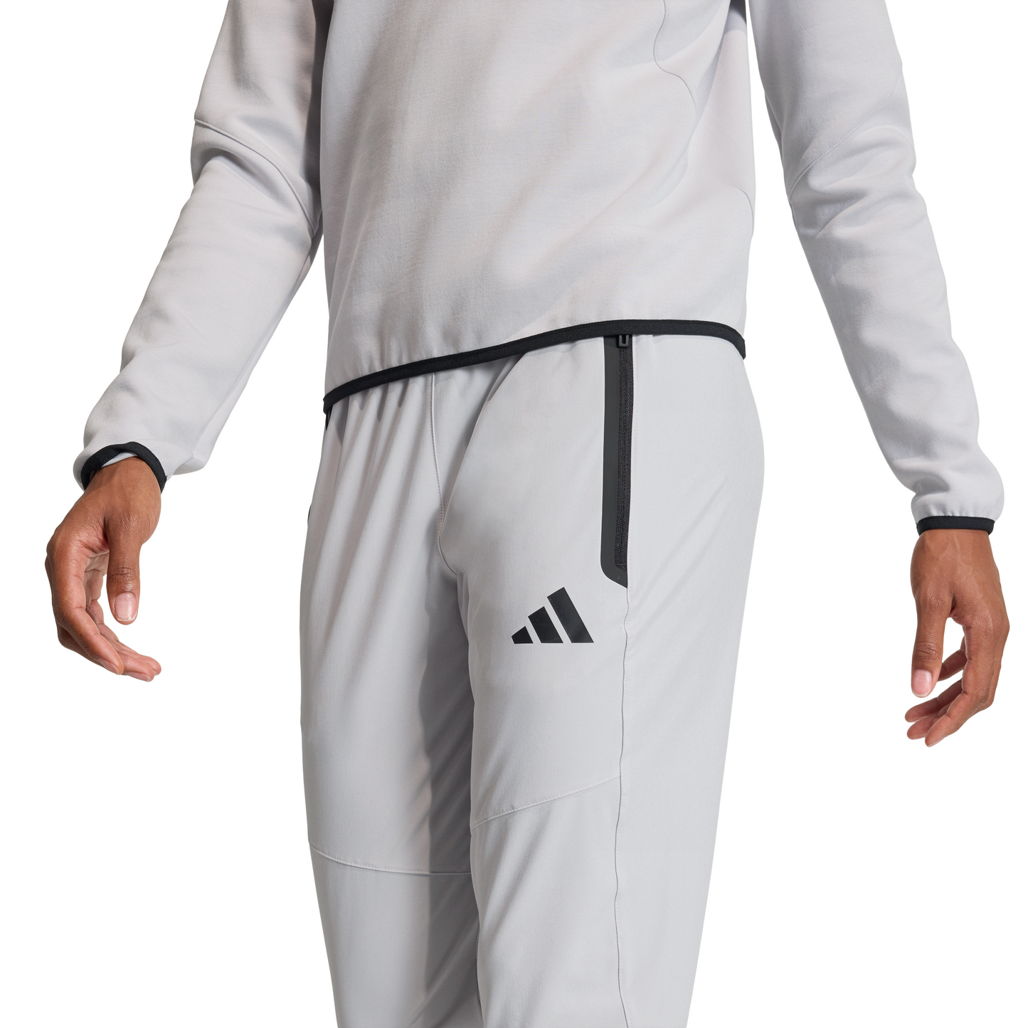 Women's adidas Tiro Travel Woven Tracksuit Bottoms - Grey/ Black