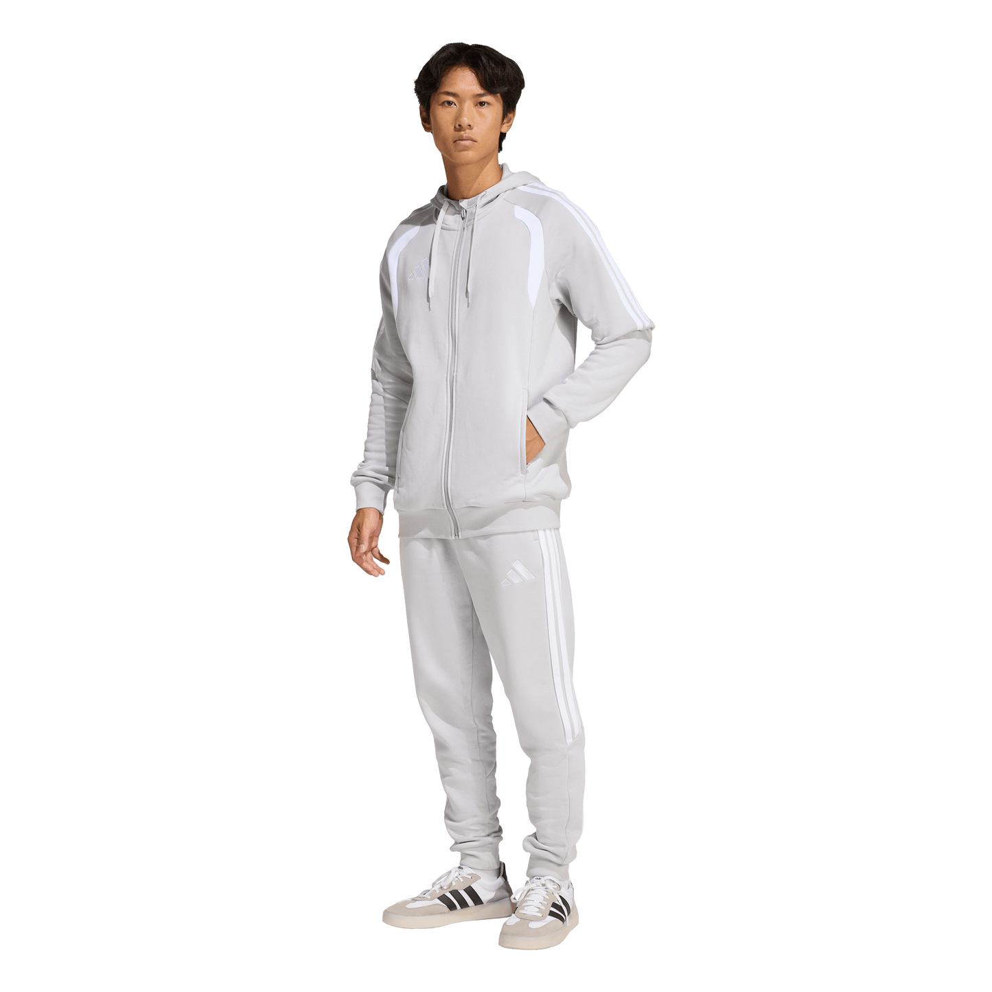 Men's adidas	Tiro 26 League Sweat Full Zip Hoodie- Grey/ Team Light/ Black