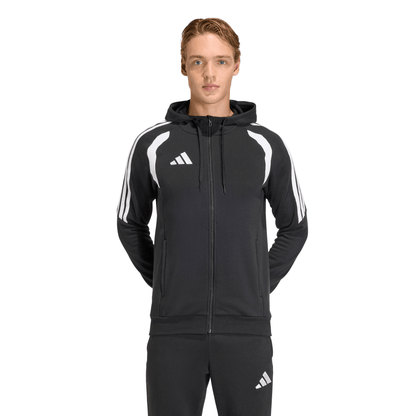 Men's adidas	Tiro 26 League Sweat Full Zip Hoodie- Black/ Black/ White