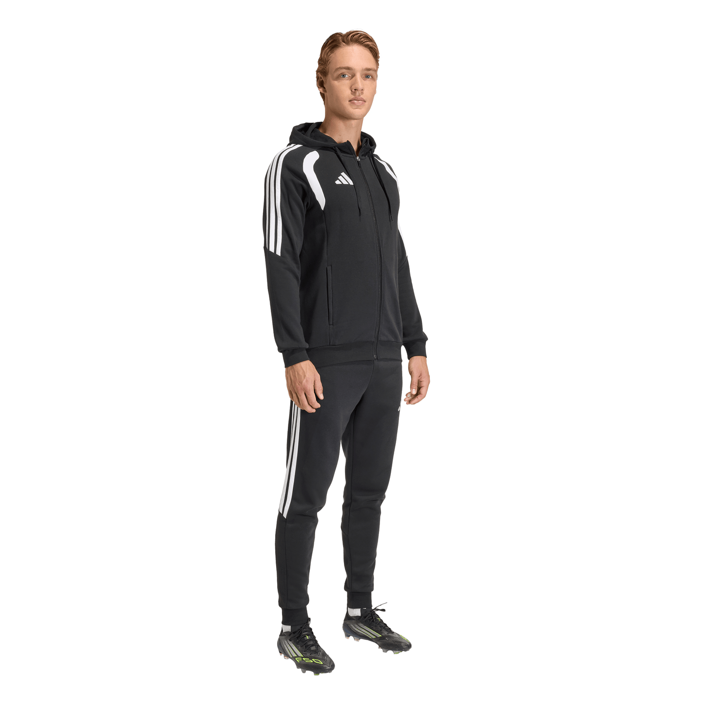 Men's adidas	Tiro 26 League Sweat Full Zip Hoodie- Black/ Black/ White