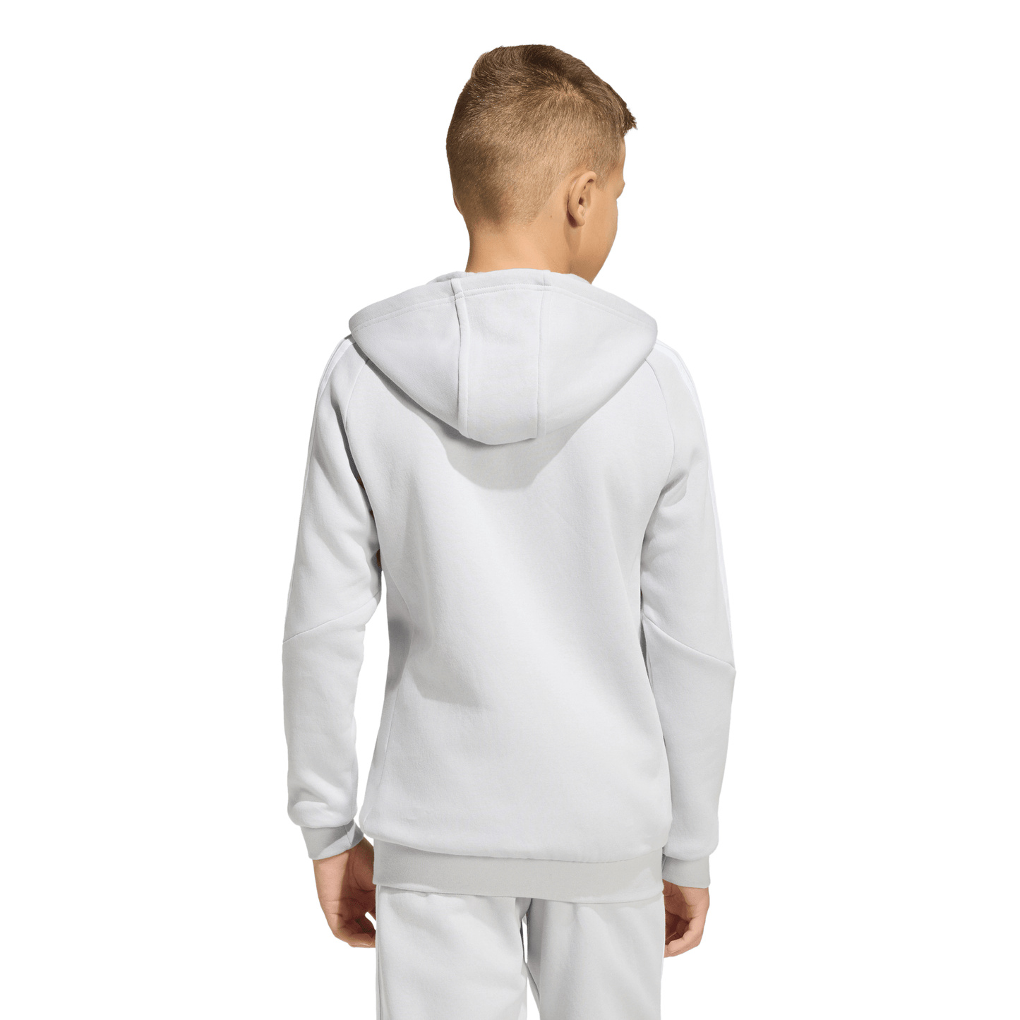 Kid's adidas Tiro 26 League Sweat Full Zip Hoodie- Grey/ Team Light/ Black