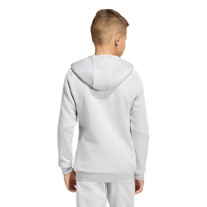 Kid's adidas Tiro 26 League Sweat Full Zip Hoodie- Grey/ Team Light/ Black