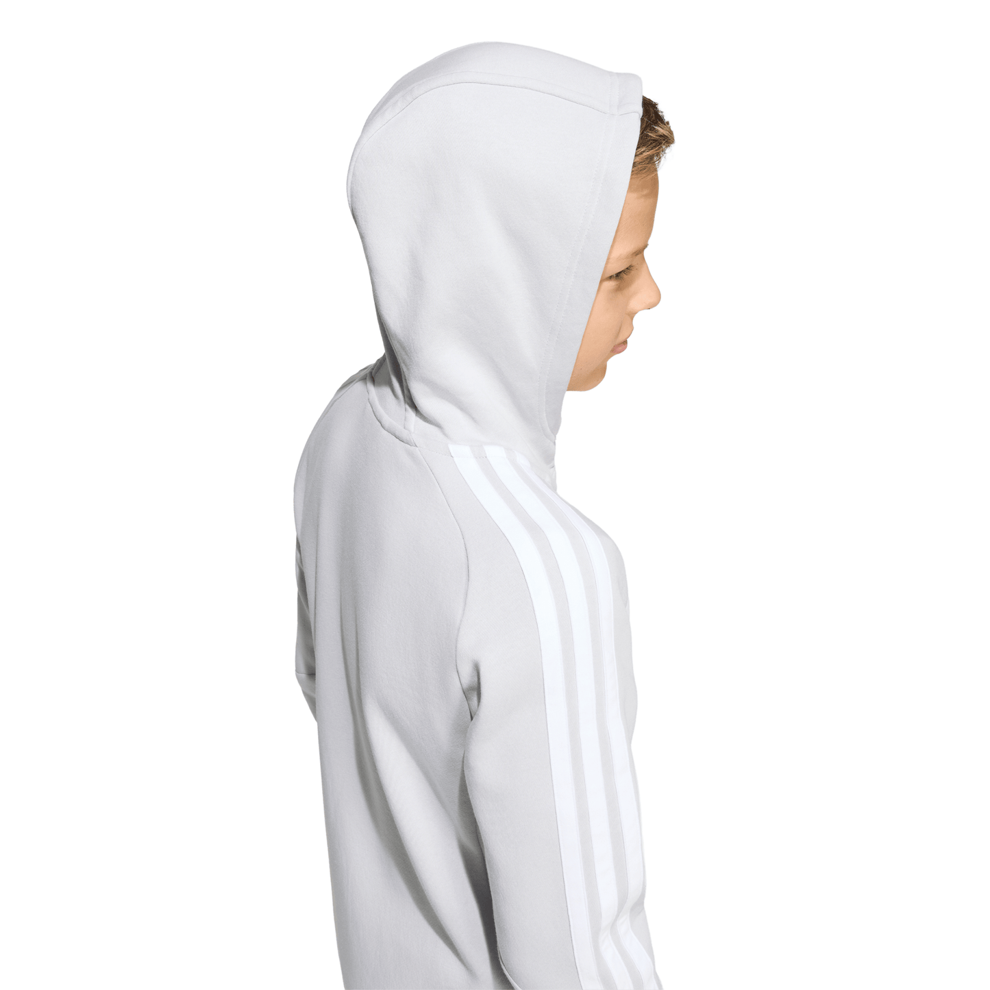 Kid's adidas Tiro 26 League Sweat Full Zip Hoodie- Grey/ Team Light/ Black