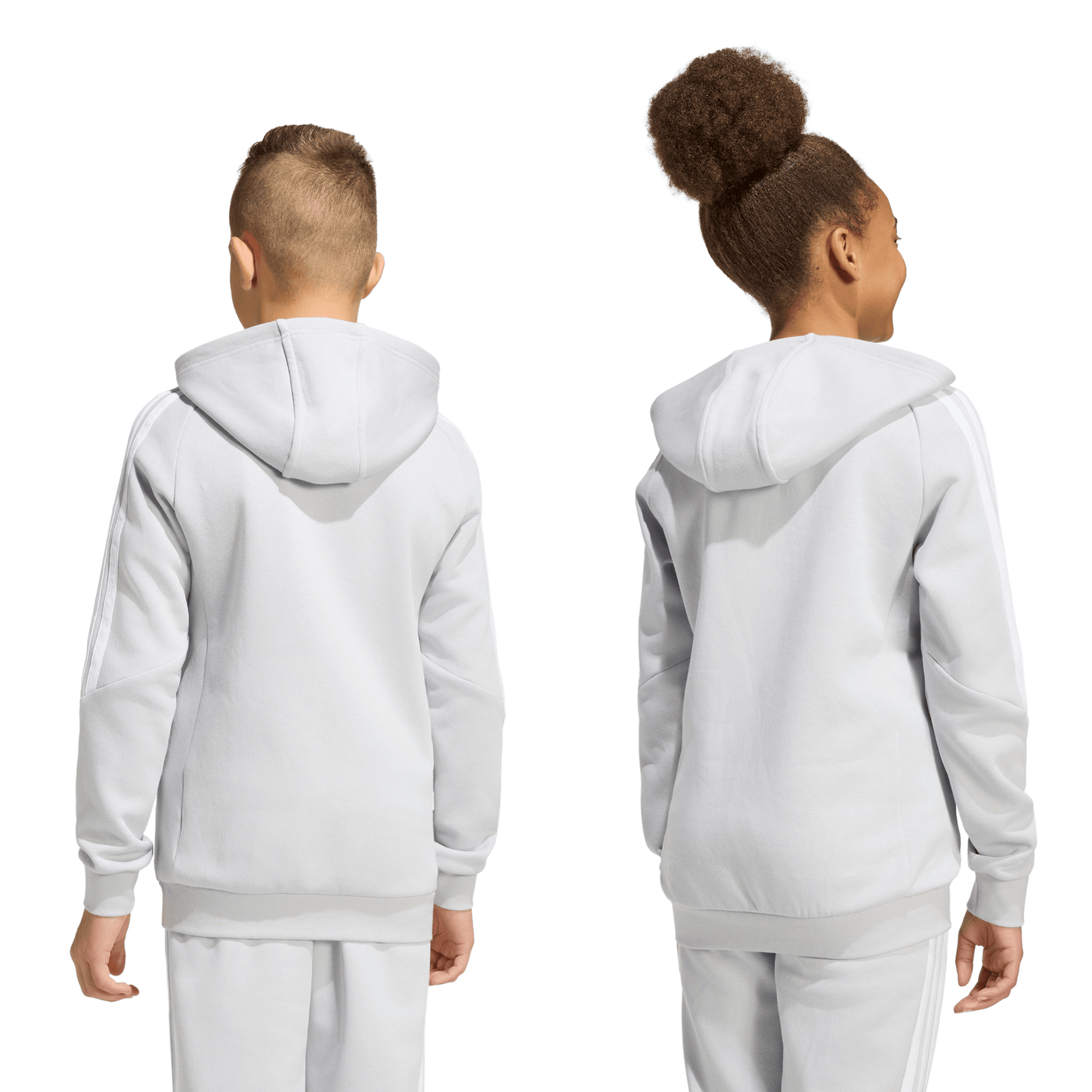 Kid's adidas Tiro 26 League Sweat Full Zip Hoodie- Grey/ Team Light/ Black
