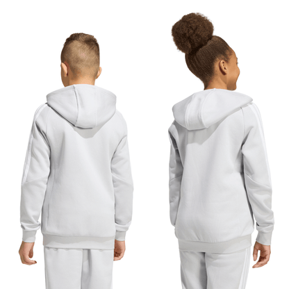 Kid's adidas Tiro 26 League Sweat Full Zip Hoodie- Grey/ Team Light/ Black