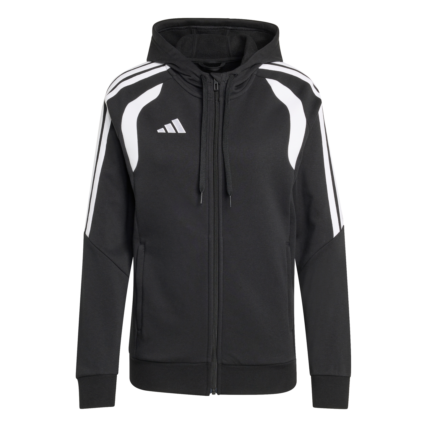Women's adidas Tiro 26 League Sweat Full Zip Hoodie- Black/ Black/ White