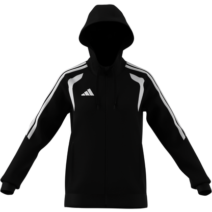 Women's adidas Tiro 26 League Sweat Full Zip Hoodie- Black/ Black/ White
