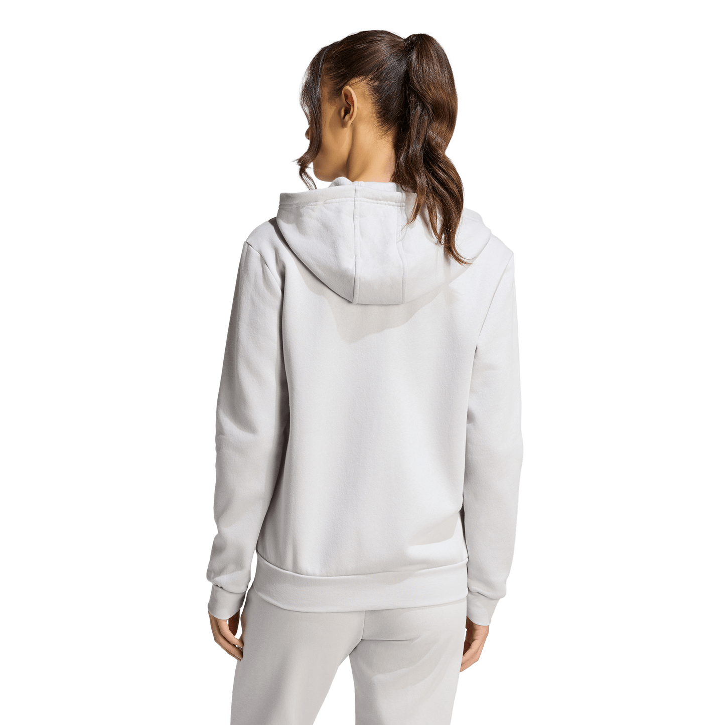 Women's adidas Entrada 26 Full Zip Hoodie- Grey/ Team Light/ White