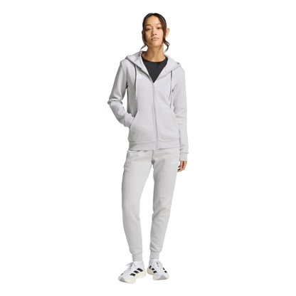 Women's adidas Entrada 26 Full Zip Hoodie- Grey/ Team Light/ White