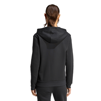 Women's adidas Entrada 26 Full Zip Hoodie- Black/ Black/ White
