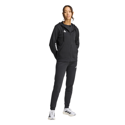 Women's adidas Entrada 26 Full Zip Hoodie- Black/ Black/ White